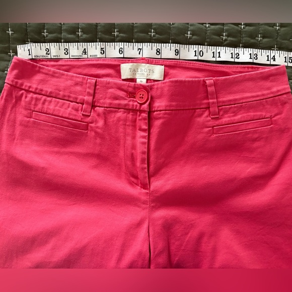 Talbots Hot Pink Petite Cropped Chinos, Size 4P - Picture 2 of 5